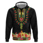 Personalized Afro Hibiscus Tropical Zip Hoodie Dashiki African Pattern - African Pride