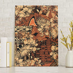 Afro Hibiscus Tropical Canvas Wall Art African Pattern - African Pride
