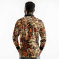 Afro Hibiscus Tropical Long Sleeve Polo Shirt African Pattern - African Pride