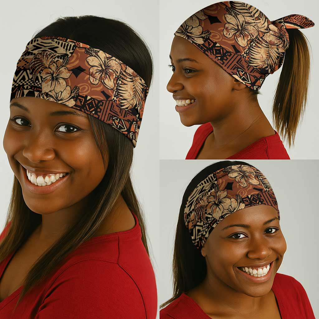 Afro Hibiscus Tropical Neck Gaiter African Pattern LT15