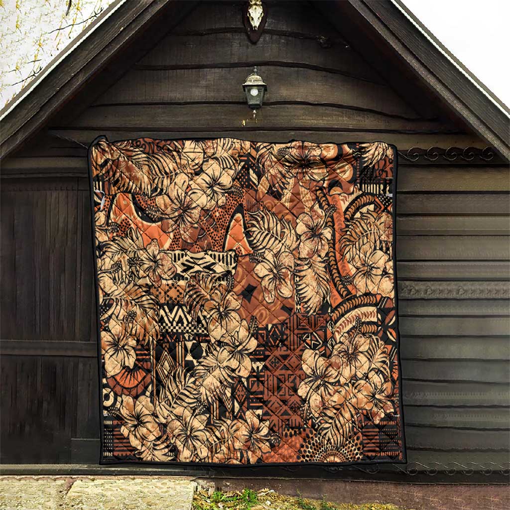 Afro Hibiscus Tropical Quilt African Pattern - African Pride