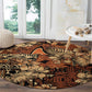 Afro Hibiscus Tropical Round Carpet African Pattern - African Pride