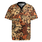 Afro Hibiscus Tropical Rugby Jersey African Pattern - African Pride