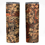 Afro Hibiscus Tropical Skinny Tumbler African Pattern - African Pride