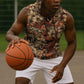 Afro Hibiscus Tropical Sleeveless Hoodie African Pattern - African Pride
