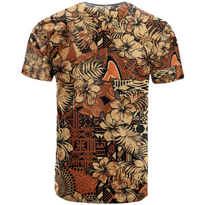 Afro Hibiscus Tropical T shirt African Pattern - African Pride
