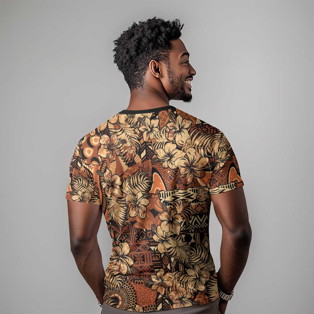 Afro Hibiscus Tropical T shirt African Pattern - African Pride
