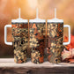 Afro Hibiscus Tropical Tumbler With Handle African Pattern - African Pride