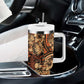 Afro Hibiscus Tropical Tumbler With Handle African Pattern - African Pride