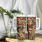 Afro Hibiscus Tropical Tumbler With Handle African Pattern - African Pride