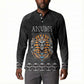 Personalized Halloween Egypt Button Sweatshirt Skull Anubis