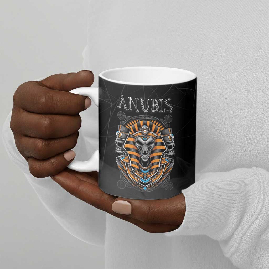 Personalized Halloween Egypt Ceramic Mug Skull Anubis