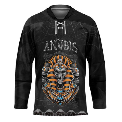 Personalized Halloween Egypt Hockey Jersey Skull Anubis