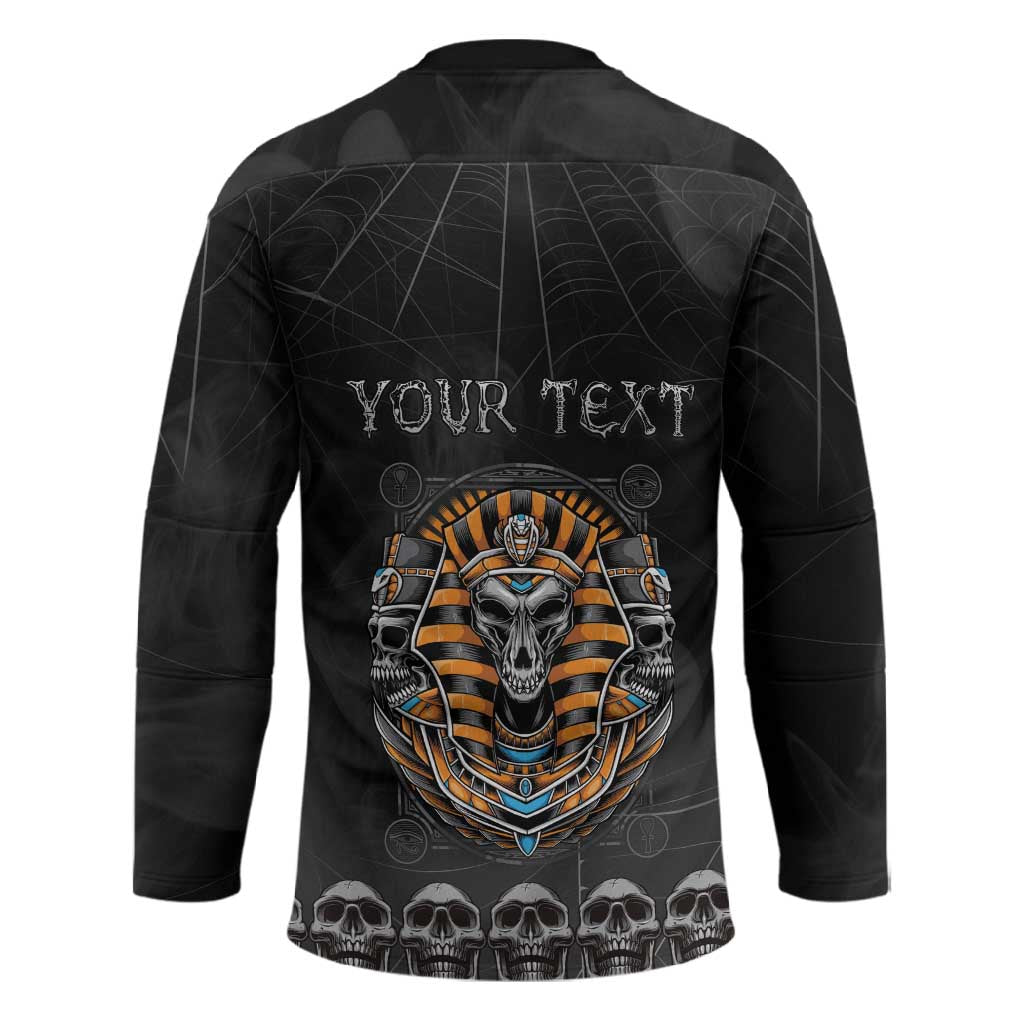 Personalized Halloween Egypt Hockey Jersey Skull Anubis