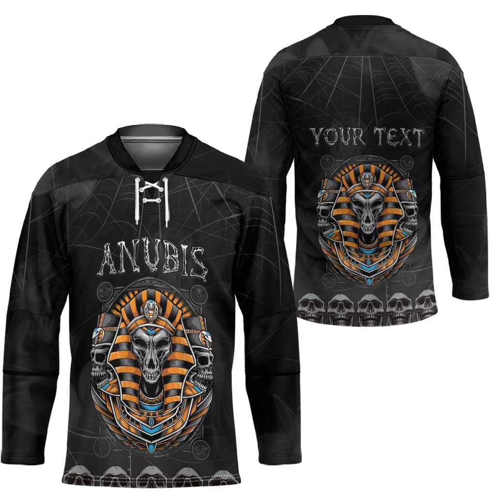 Personalized Halloween Egypt Hockey Jersey Skull Anubis