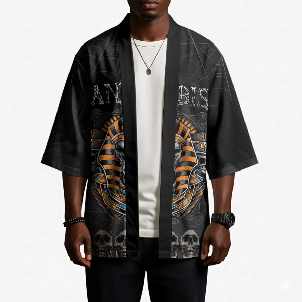 Personalized Halloween Egypt Kimono Skull Anubis