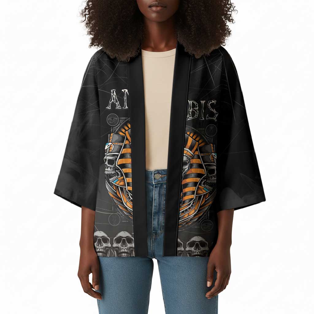 Personalized Halloween Egypt Kimono Skull Anubis