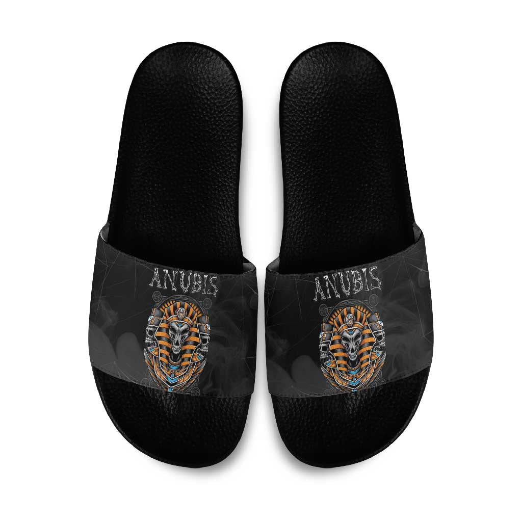 Halloween Egypt Slide Sandals Skull Anubis