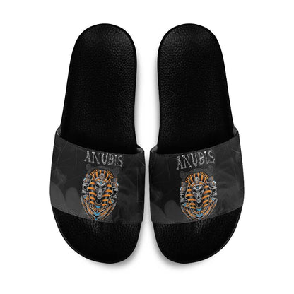 Halloween Egypt Slide Sandals Skull Anubis