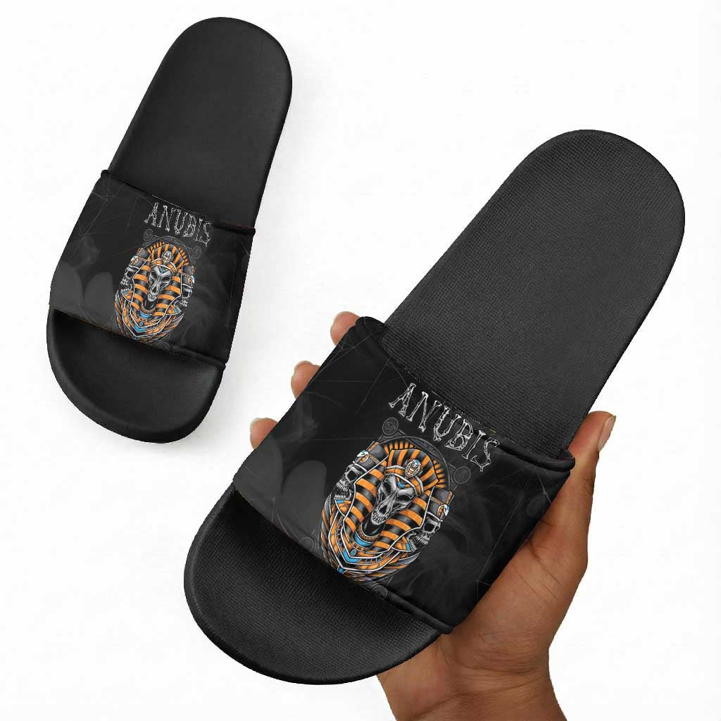 Halloween Egypt Slide Sandals Skull Anubis