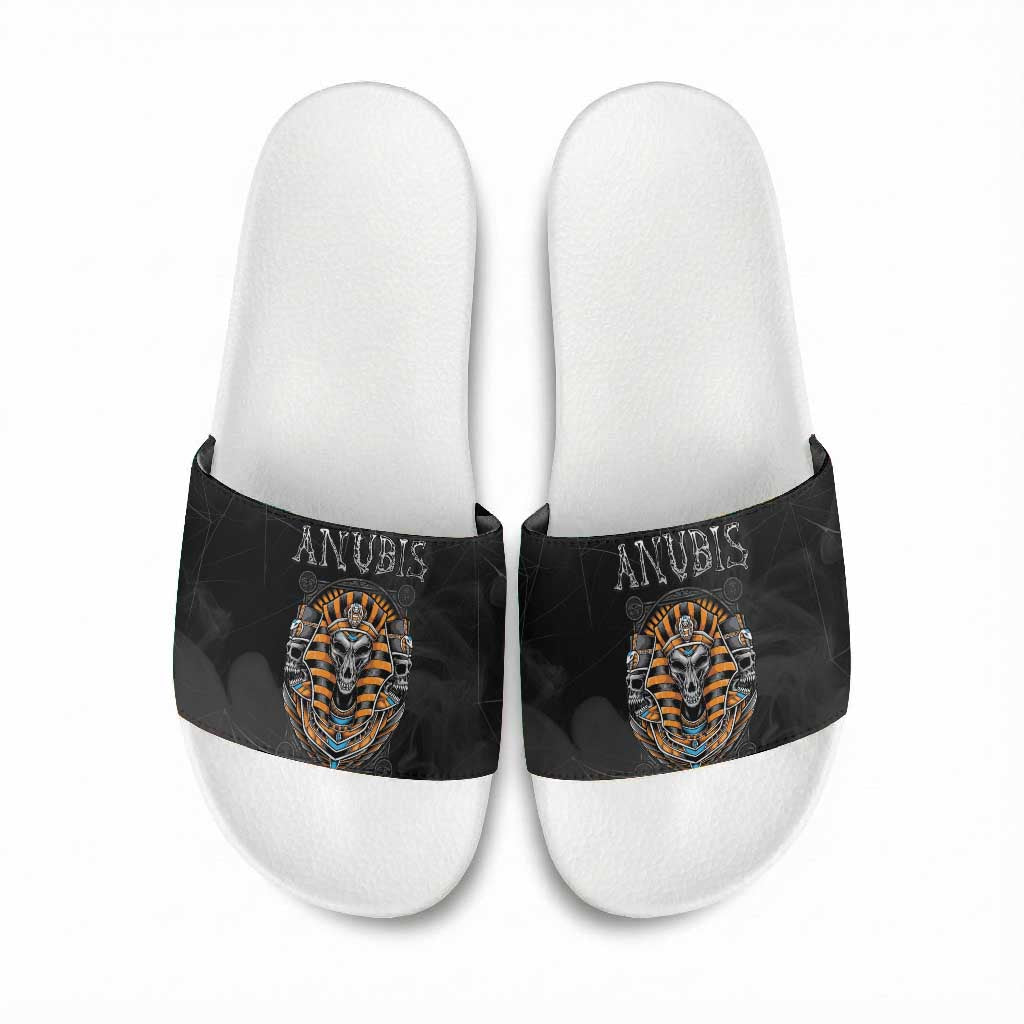 Halloween Egypt Slide Sandals Skull Anubis