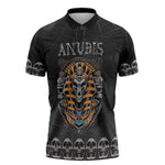Personalized Halloween Egypt Zipper Polo Shirt Skull Anubis