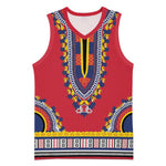 Personalized Liberia Red Dashiki Basketball Jersey LT15