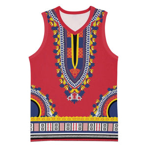 Personalized Liberia Red Dashiki Basketball Jersey LT15