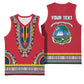 Personalized Liberia Red Dashiki Basketball Jersey LT15
