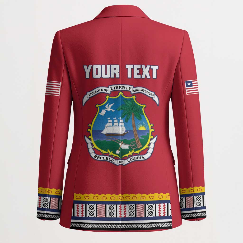 Personalized Liberia Dashiki Blazer Red Color