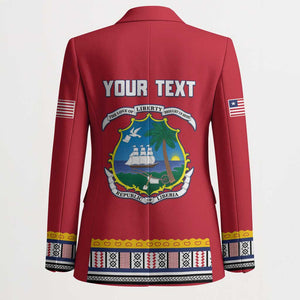Personalized Liberia Dashiki Blazer Red Color