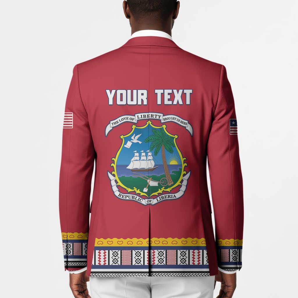 Personalized Liberia Dashiki Blazer Red Color