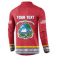 Personalized Liberia Dashiki Button Sweatshirt Red Color