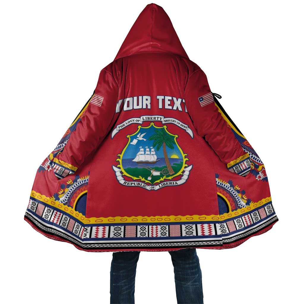Personalized Liberia Dashiki Cloak Red Color