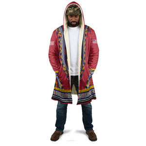 Personalized Liberia Dashiki Cloak Red Color