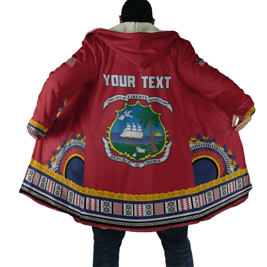 Personalized Liberia Dashiki Cloak Red Color