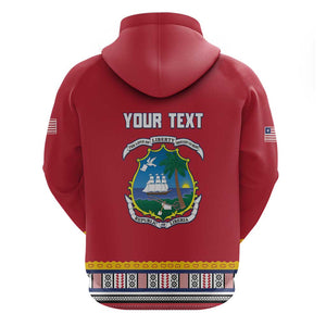 Personalized Liberia Red Dashiki Hoodie - African Pride