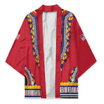 Personalized Liberia Dashiki Kimono Red Color
