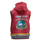 Personalized Liberia Red Dashiki Sleeveless Zip Hoodie - African Pride