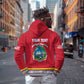 Personalized Liberia Red Dashiki Zip Hoodie - African Pride
