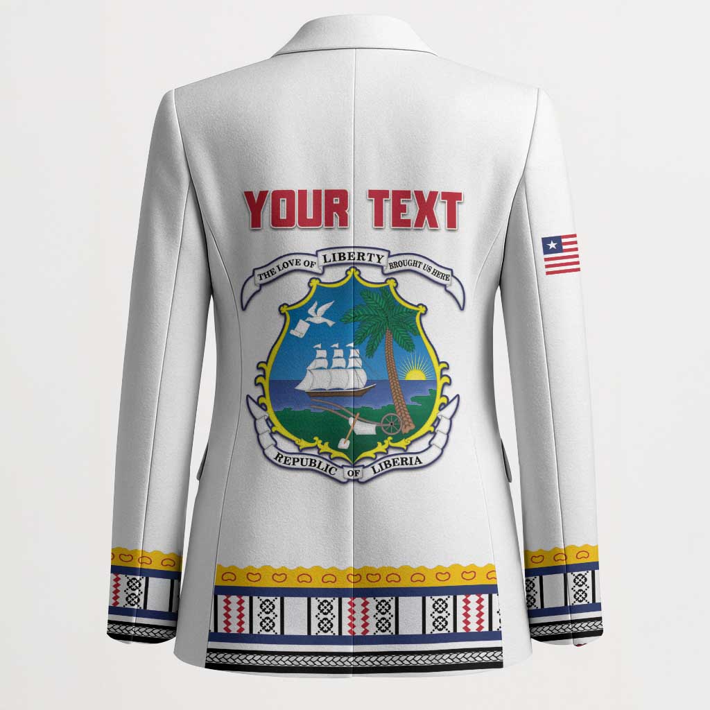 Personalized Liberia Dashiki Blazer White Color