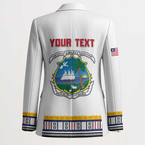 Personalized Liberia Dashiki Blazer White Color