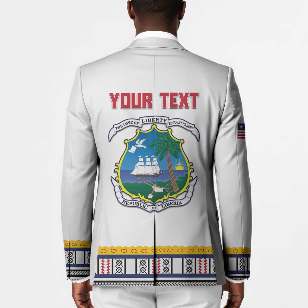 Personalized Liberia Dashiki Blazer White Color