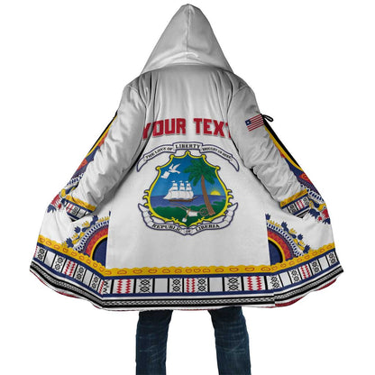 Personalized Liberia Dashiki Cloak White Color