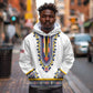 Personalized Liberia White Dashiki Hoodie - African Pride