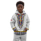 Personalized Liberia White Dashiki Kid Hoodie - African Pride