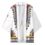 Personalized Liberia Dashiki Kimono White Color