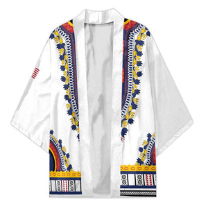 Personalized Liberia Dashiki Kimono White Color