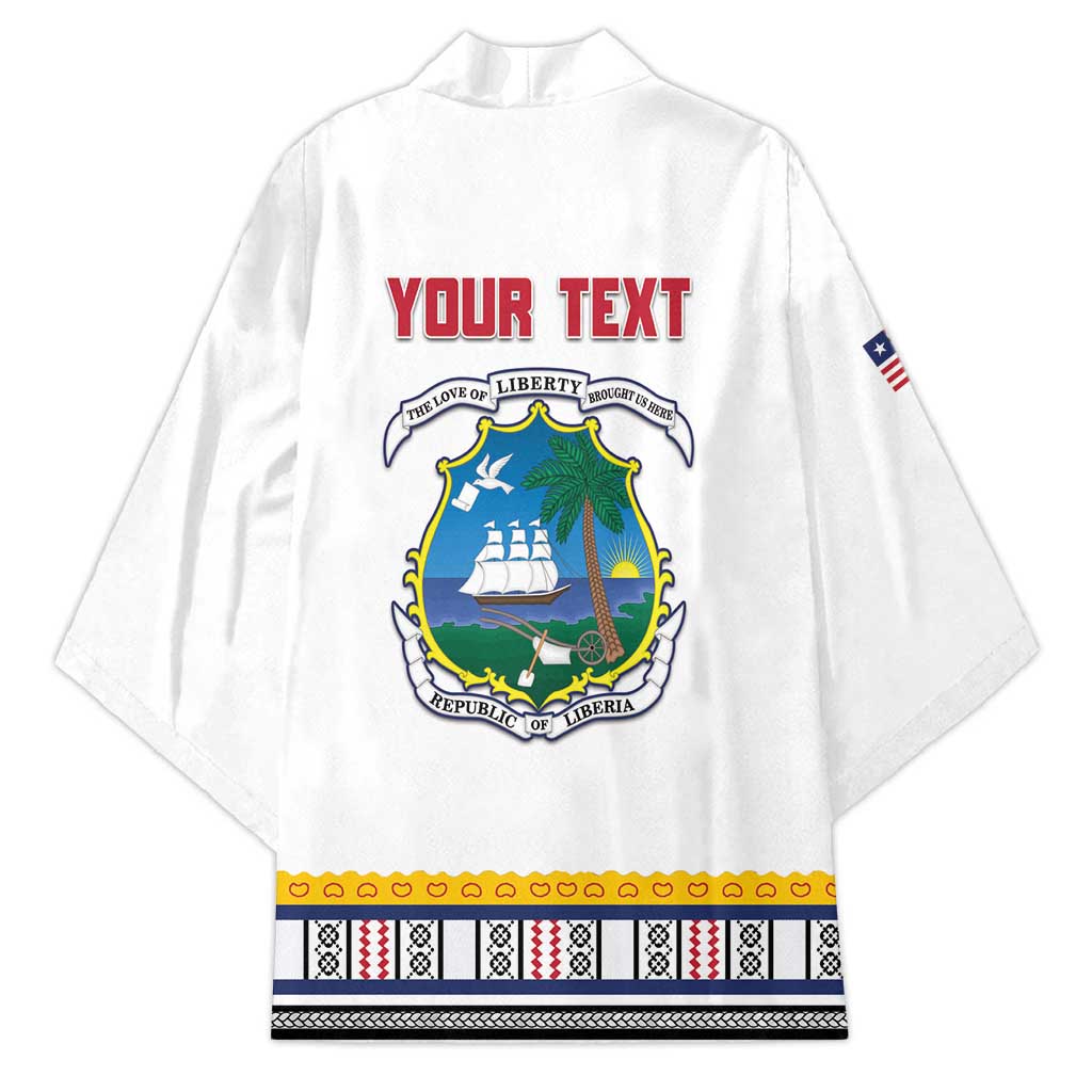 Personalized Liberia Dashiki Kimono White Color