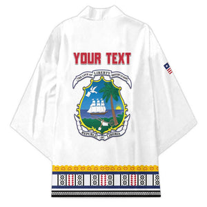 Personalized Liberia Dashiki Kimono White Color